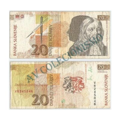 Cédula - Eslovenia - Km012 - 20 Tolarjev - 1992 - FE