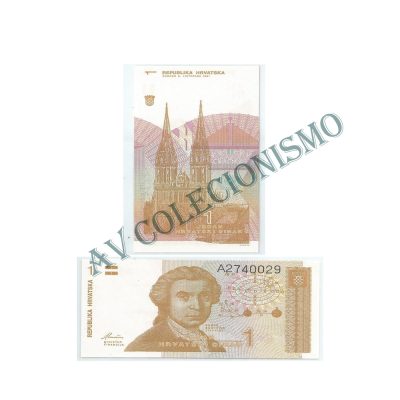 Cédula - Croacia - Km016 - 1 Dinar  -1991 - FE