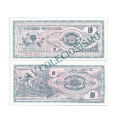 Cédula - Macedonia - Km001 - 10  Denari -1992 - FE