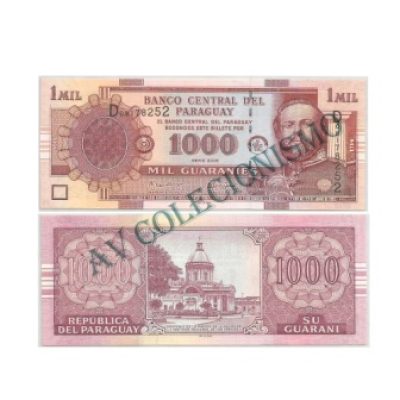 Cédula - Paraguai - Km222b - 1 Mil Guaranis - 2005 - FE
