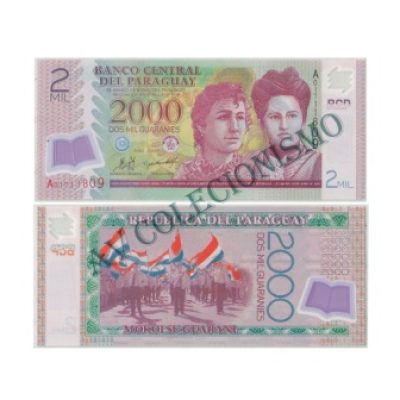 Cédula - Paraguai - Km228a - 2 Mil Guaranis - Polímero - 2008 - FE