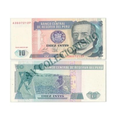 Cédula - Peru - Km129 - 10 Intis - 1987 - FE