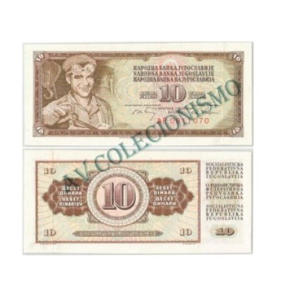 Cédula - Yugoslavia - Km082c - 10 Dinara - 1968 - FE