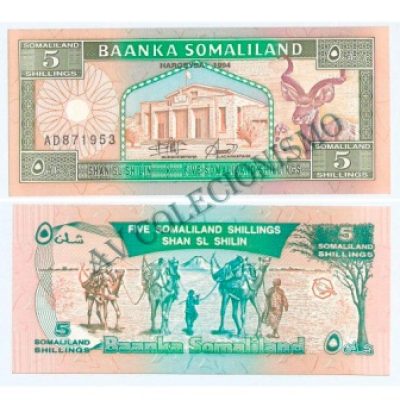 Cédula - Somalilandia - Km001 - 5  Shillings - 1994 - FE