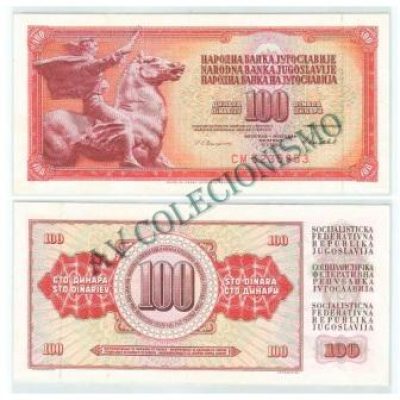 Cédula - Yugoslavia - Km090c - 100 Dinara - 1986 - FE