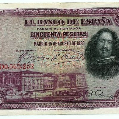 Cédula - Espanha - Km075b - 50 Pesetas -1928