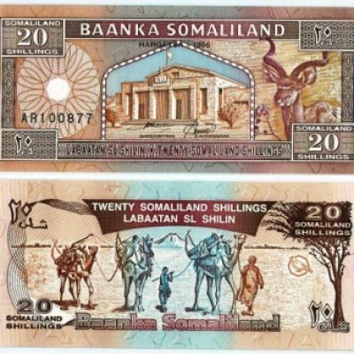 Cédula - Somalilandia - Km003 - 20  Shillings - 1996 - FE