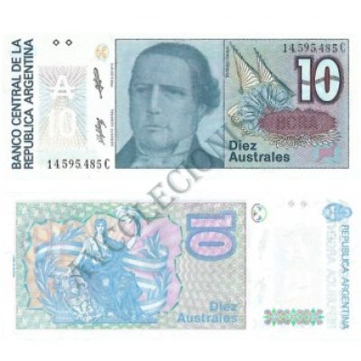 Cédula - Argentina - Km325b  - 10 Austrais - 1985-89 - FE