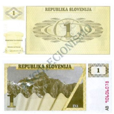 Cédula - Eslovênia - Km001 - 1 Tolar - 1990 - FE