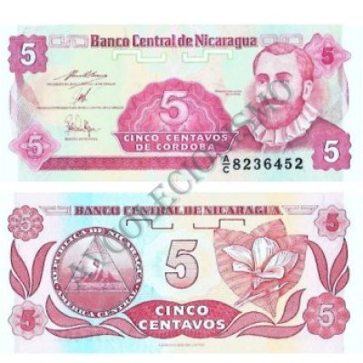 Cédula - Nicarágua - Km168 - 5 Centavos - 1991 - FE