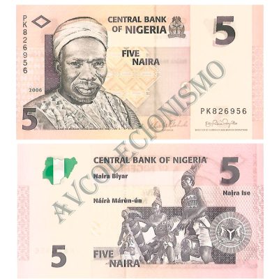 Cédula - Nigéria - Km032 - 5 Naira - 2006 - FE