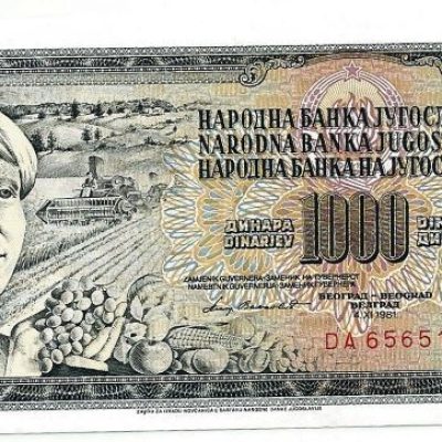 Cédula - Yugoslavia - Km092d- 100 Dinara - 1981 - FE