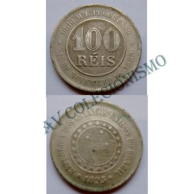 MNI 046 - Moeda 100 réis - Níquel - 1893 - SOB