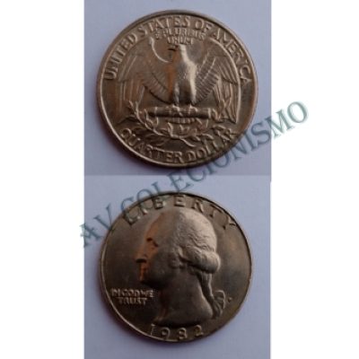 Moeda Estados Unidos da América - Km164a - Quarter Dólar - 1982P