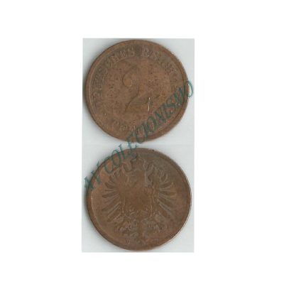 Moeda Alemanha - GEM - Km002 - 2 Pfennig - 1876D
