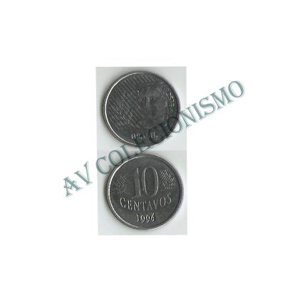 MRS 446A - Moeda 10 Centavos - 1994 - Reverso Invertido