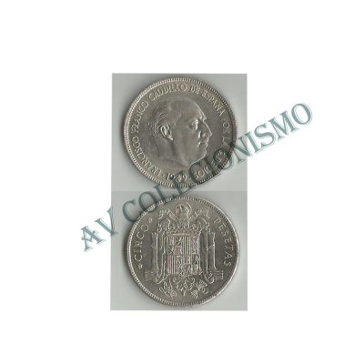 Moeda Espanha - KM0778 - 5 Pesetas - 1950