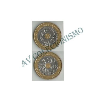 Moeda França - KM1036 - 20 Francos - 1994 - Logo Olimpico