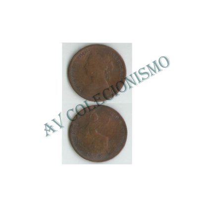 Moeda Inglaterra - Km0754 - 1/2 Penny - 1875H