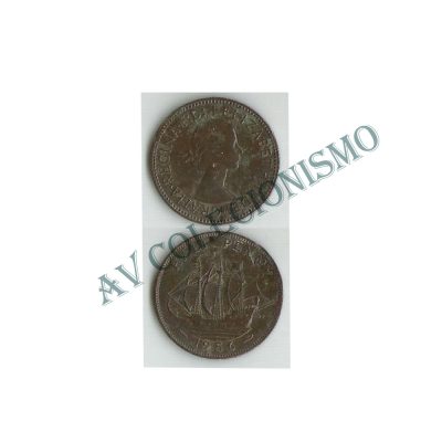 Moeda Inglaterra - Km0896 - 1/2 Penny - 1956
