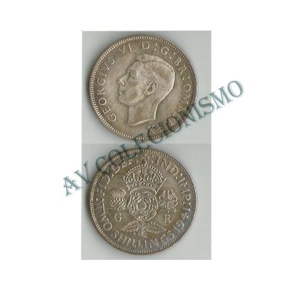 Moeda Inglaterra - Km0855 - 2 Shillings - 1941