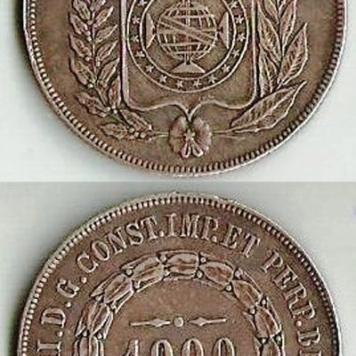 MPR 607 - Moeda 1000 réis - Prata - 1859 - FC