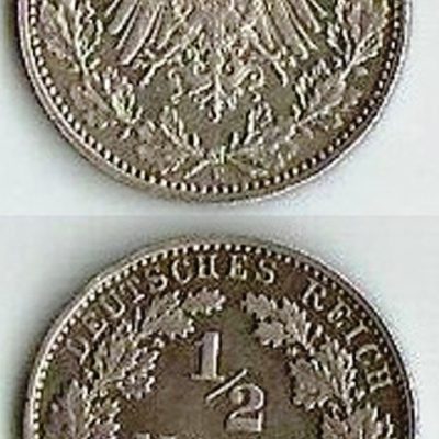 Moeda Alemanha - Km017 - 1/2 Mark - 1918E