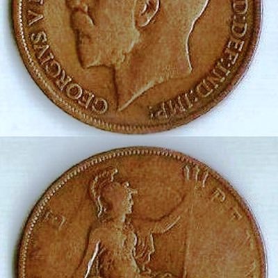 Moeda Inglaterra - Km0810 - 1 penny - 1914