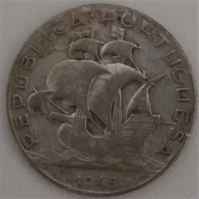 Moeda Portugal - Km580 - 2e1/2 Escudos - 1945