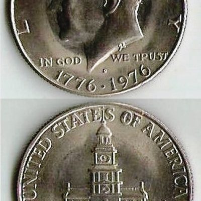 Moeda Estados Unidos da América - Km205 - Half Dólar - 1976D