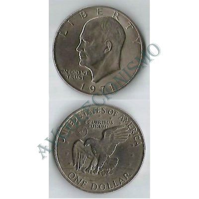 Moeda Estados Unidos da América - Km203 - Einsenhower Dóllar - 1971D