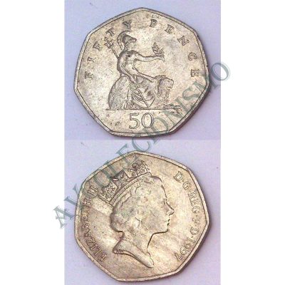 Moeda Inglaterra - Km0940.2 - 50 Pence - 1997