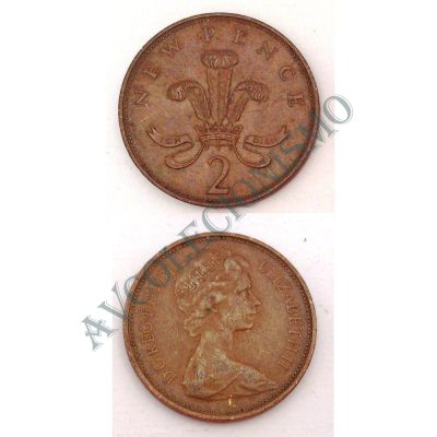 Moeda Inglaterra - Km0916 - 2 New Pence - 1971
