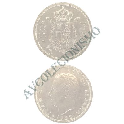 Moeda Espanha - KM0825 - 50 Pesetas - 1982