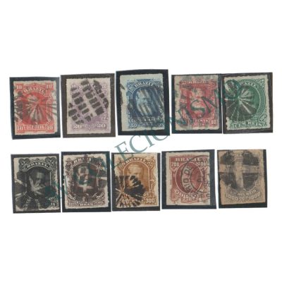 Selos Império - 37 ao 46 - 1877 - Carimbos Mudo