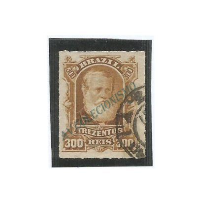 SR044U - 300 Reis - Dom Pedro ll - PERCÊ - Barba Branca - 1877/78 - Império