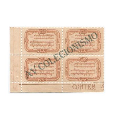 QC0109ES -  Quadra Sem Filigrana - Centenário de Carlos Gomes - 1936