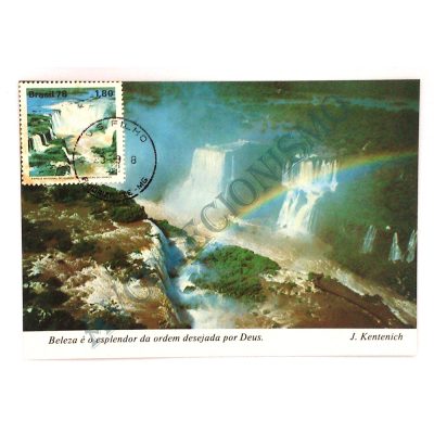 Cartão Postal - Coleção Pensamentos - CATARATAS DO IGUAÇU - 1978