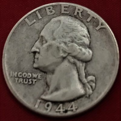 Moeda Estados Unidos da América - Km164 - Quarter Dólar - 1944 - Prata - 6,25 Gr - 24,30 mm - Excelente Peça