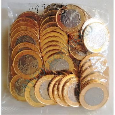 Sachê com 50 Moedas Olímpicas - RUGBY - 1 Real -  MRS 122 - 2015