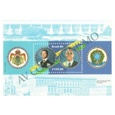 B066 - Visita do Rei da Suécia - Carl Gustaf XVI ao Brasil - 1984 - MINT