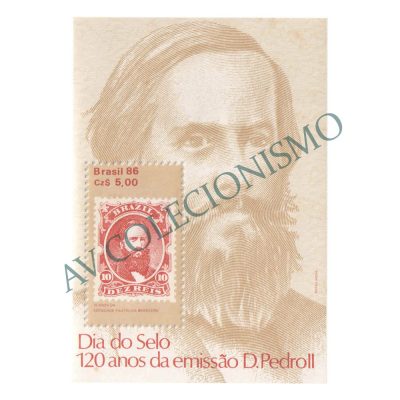 B072 - 75o Aniversário da sociedade Filatélica Brasileira e Dia do Selo - 1986 - MINT