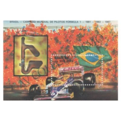 B075 - Brasil Campeão Mundial de Pilotos Fórmula 1 - 1981-1983-1987 Nelson Piquet - 1988 - MINT