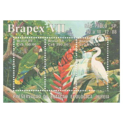 B078 - Brapex VII - Exposição Filatélica. Estação Ecológica Juréia  - 1988 - MINT