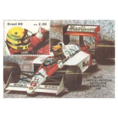 B079 - Brasil Campeão Mundial de Fórmula I. Ayrton Senna - 1989 - MINT
