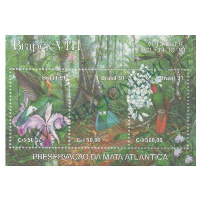 B088 - Brapex VIII - Exposição Filatélica. Preservação da Mata Atlântica - 1991 - MINT