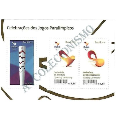 B195- Celebrações dos Jogos Paralímpicos - Cerimônia de abertura e encerramento - 2016 - MINT