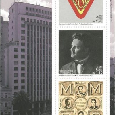 B213 - Centenário da Sociedade Filatélica Paulista - 1919-2019 - BRAPEX-2019