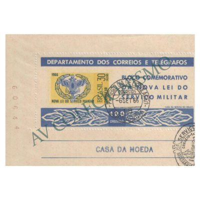 B018 - Propaganda da nova Lei Militar - 1966 - MINT