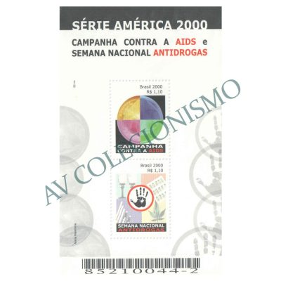 B116 - Série América. Campanha contra Aids e Semana Nacional Antidrogas - 2000 - MINT